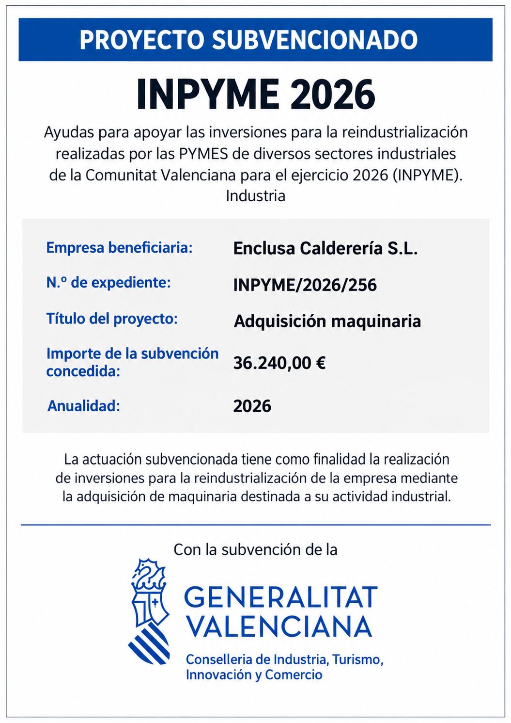 Subvención Impiva